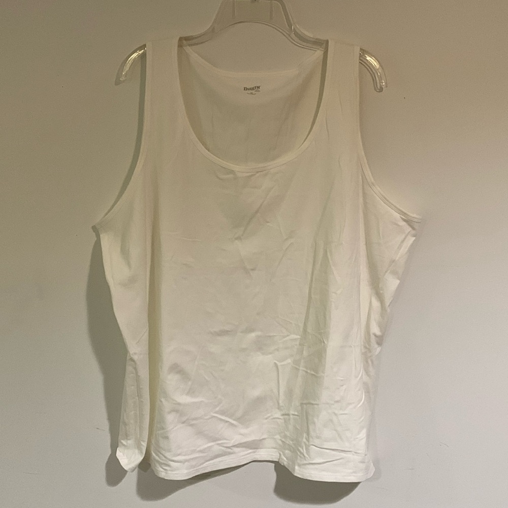 NWOT Duluth White Stretch Tank Top, Women’s Size 3X
